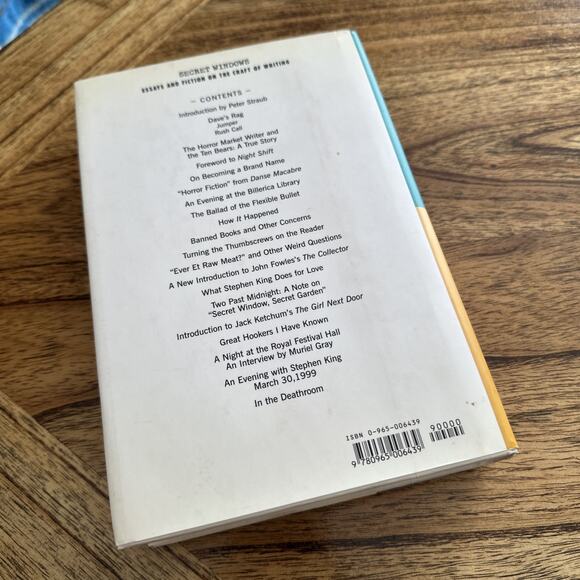 Secret Windows - Stephen King Essays on Writing 2000 Hardcover 1st Edition - Picture 4 of 5